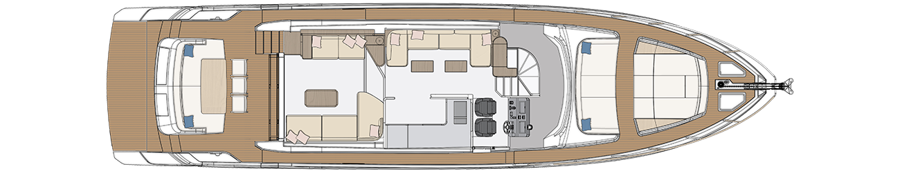 MAIN DECK - OPEN GALLEY LAYOUT